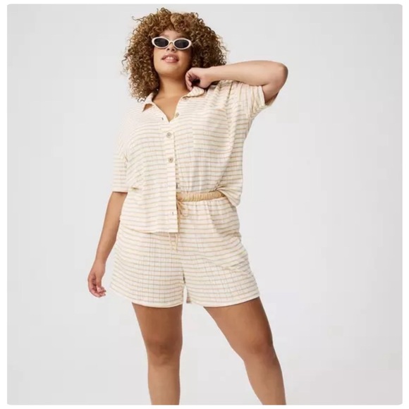 torrid Other - Torrid Striped Pointelle Knit Lounge Set